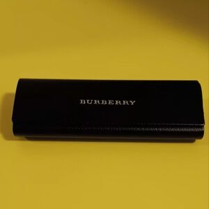 BURBERRY Black Leather Eyeglass Case